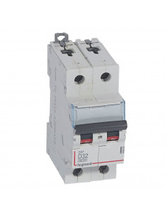 Disjoncteur DX³6000 arrivée haute et départ bas à vis 2 Pôles 400V 32A courbe D 2 modules LEGRAND 408018 2