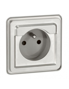 Prise de courant 2P+T à puits français sans volet 16A 250V Soliroc IK10 IP20 LEGRAND 077832
