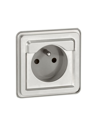 Prise de courant 2P+T à puits français sans volet 16A 250V Soliroc IK10 IP20 LEGRAND 077832