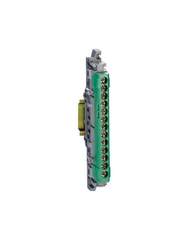 Bornier de répartition isolé IP2X terre 1 connexion 6mm² à 25mm² Vert longueur 113mm LEGRAND 004834