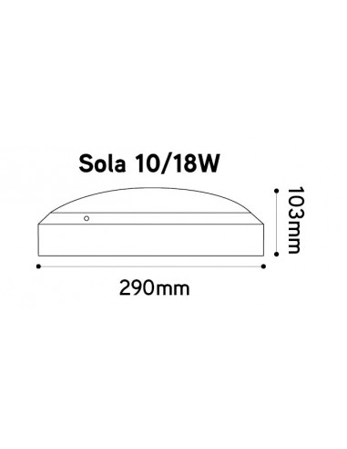 Luminaire led Sola 18W 3000K IP65 IK10 sensor m s INTEGRATECH SO183RFM