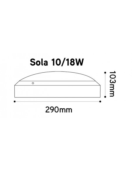 Luminaire led Sola 18W 3000K IP65 IK10 sensor m s INTEGRATECH SO183RFM