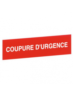 Etiquette autocollante pour coffrets bris de glace avec coupure d'urgence blanc sur fond rouge LEGRAND 038094 2