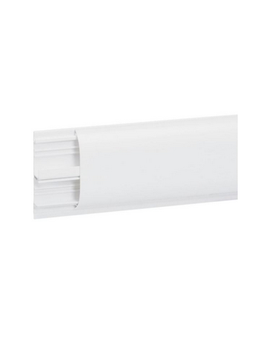 Plinthe DLPlus 80x20mm 2 compartiments 1 couvercle longueur 2m blanc LEGRAND 030069