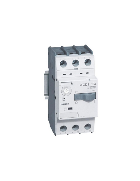 Disjoncteur moteur magnétothermique MPX³32S réglage thermique 9A à 13A 50kA en 415V LEGRAND 417311