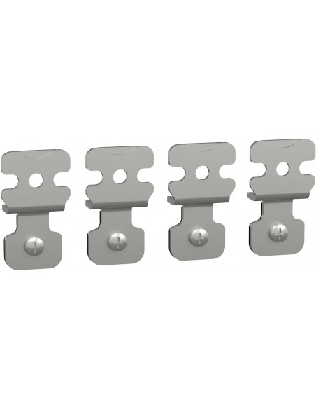 Spacial S3D jeu de 4 pattes fixation acier coffret SCHNEIDER NSYAEFPFSC