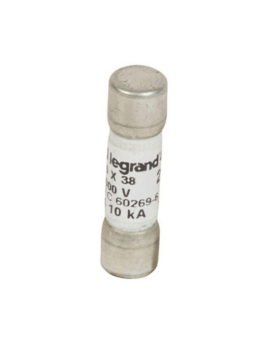 Fusible cylindrique 1000V 10x38mm gPV pour application photovoltaïque 20A LEGRAND 414630