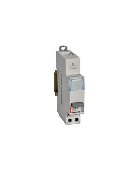 Inter poussoir modulaire simple fonction contact 2NO 1 module LEGRAND 412910