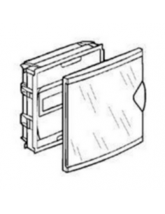 Coffret modulaire encastré 1 rangée 6+2 modules 213x205x71mm porte isolante transparente LEGRAND 001420