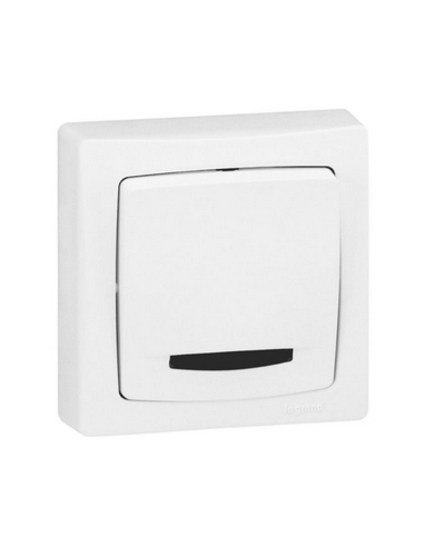 Va-et-vient à voyant Appareillage saillie complet blanc LEGRAND 086017
