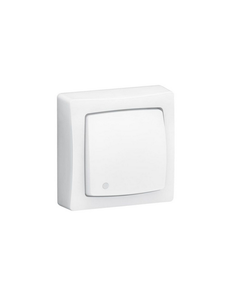 Transformeur 3 en 1 : inter, va-et-vient ou poussoir lumineux saillie complet blanc bornes auto blanc LEGRAND 086017L