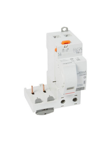 Bloc différentiel adaptable à vis DX³ pour disjoncteur 1 module par pôle - 2 Pôles 230V 40A type F 300mA LEGRAND 410446