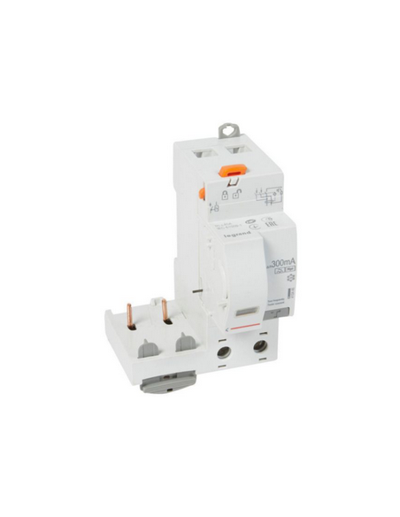 Bloc différentiel adaptable à vis DX³ pour disjoncteur 1 module par pôle - 2 Pôles 230V 40A type F 300mA LEGRAND 410446