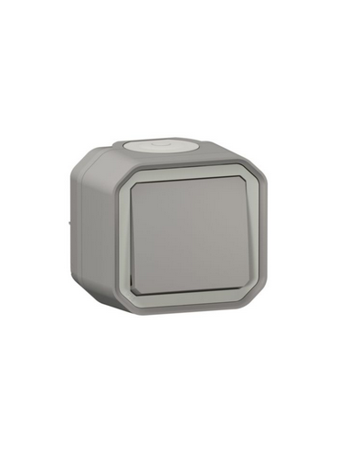 Interrupteur ou va-et-vient Plexo complet saillie gris LEGRAND 070001