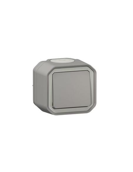 Interrupteur ou va-et-vient Plexo complet saillie gris LEGRAND 070001