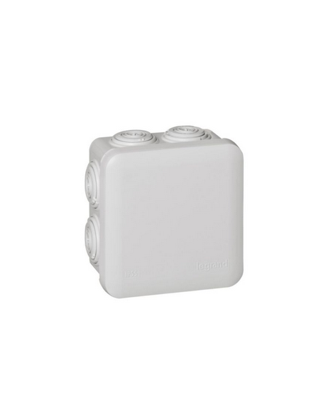 Boîte de dérivation carrée Plexo dimensions 80x80x45mm gris RAL7035 LEGRAND 094517