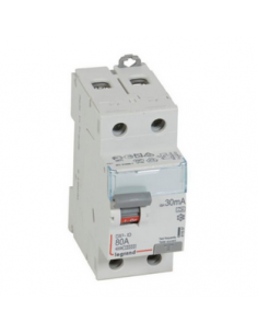 Interrupteur différentiel DX³-ID arrivée haute et départ bas à vis 2 Pôles 230V 80A Type A 30mA 2 modules LEGRAND 411557