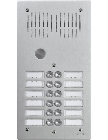 Platine de rue 12 boutons encastrée -...