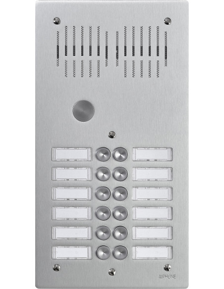 Platine de rue 12 boutons encastrée - 2 rangées hauteur 339mm PA12B AIPHONE 100905