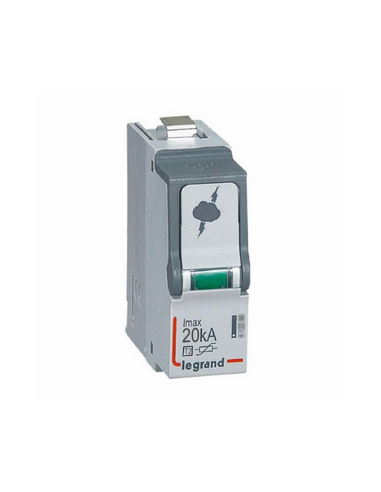 Cassette de remplacement pour parafoudre basse tension typeT2 Imax 20kA LEGRAND 412297