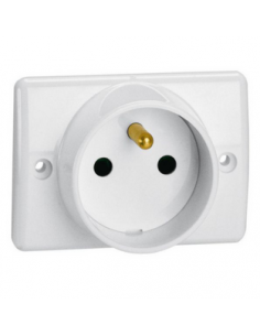 Prise à encastrer pour plinthe 2P+T 16A 250V~ blanc LEGRAND 050860 2
