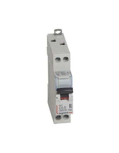 Disjoncteur DX³6000 10kA arrivée haute et départ bas à vis U+N 230V~ 0,5A courbe C 1 module LEGRAND 407691