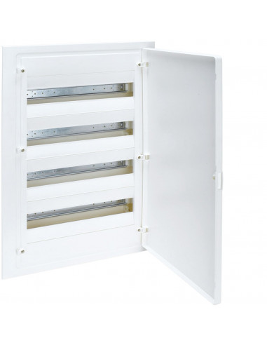 Coffret encastré 4 rangées 72 Modules porte opaque HAGER VF418PR