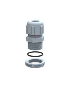 Presse-étoupe plastique IP68 filetage ISO25 gris RAL7001 LEGRAND 098005 2