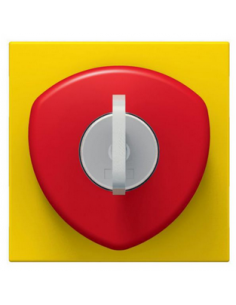 Poussoir coup de poing arrêt d'urgence Mosaic 2 modules NO+NF 3A 250V~ déverrouillage par clé rouge et jaune LEGRAND 076601 2