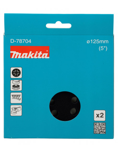 2 Plateaux intermédiaires auto-aggripants D.125mm MAKITA D-78704