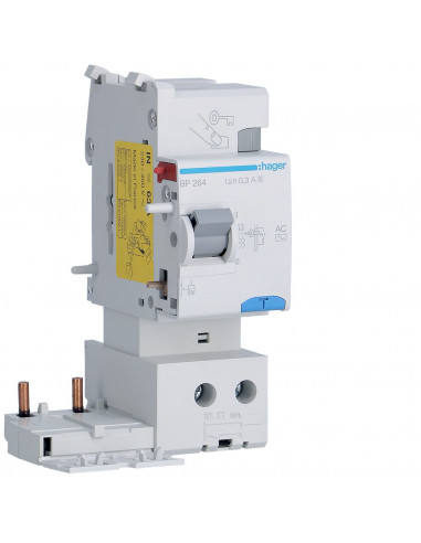 Bloc différentiel 2 Pôles 63A 300mA type AC S HAGER BP264