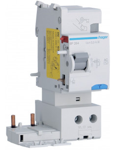 Bloc différentiel 2 Pôles 63A 300mA type AC S HAGER BP264