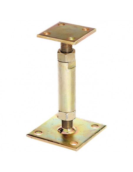 Pied de poteau sur platine réglable 10X100X100X130X130 GAH ALBERTS 212391