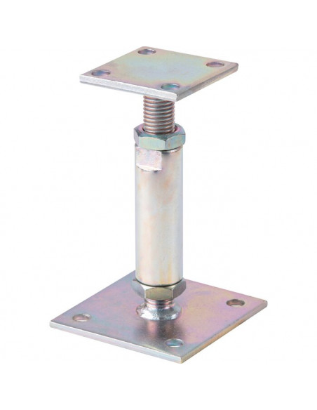 Pied de poteau sur platine réglable 10X100X100X130X130 GAH ALBERTS 212391