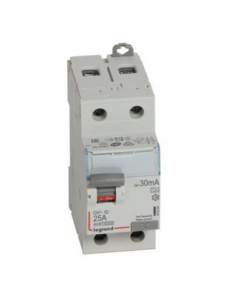 Interrupteur différentiel DX³-ID arrivée haute départ bas vis 2 Pôles 230V~ 25A type A 30mA 2 modules LEGRAND 411554