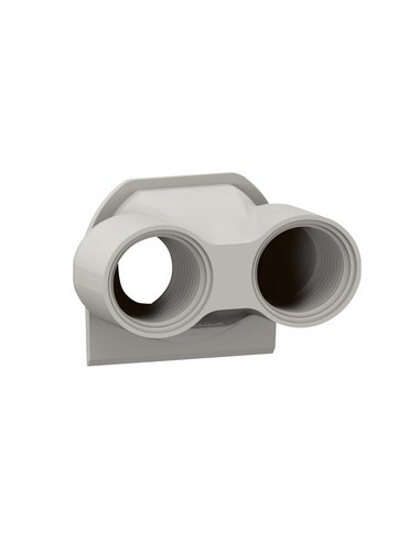 Embout presse-étoupe de remplacement pour boîtier saillie étanche Plexo 2 entrées filetage ISO20 gris LEGRAND 069670L