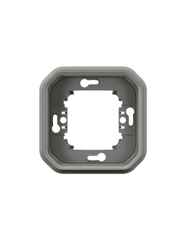 Support plaque étanche pour montage encastré 1 poste Plexo gris LEGRAND 069681L