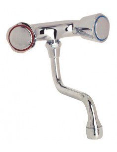 MELANGEUR D'EVIER MURAL CHROME - ENTRAXE SPECIAL