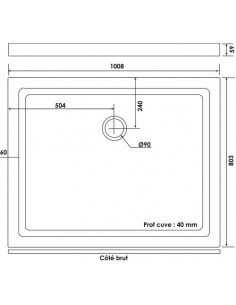 RECEVEUR DE DOUCHE 80X100 NF 2