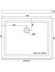 RECEVEUR DE DOUCHE 80X120 NF 2