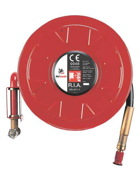 RIA top PPE à tambour tournant et pivotant Ø25mm 30 mètres Diffuseur démontable DMF/ A MATINCENDIE RN47