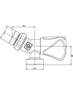 ROBINET SIMPLE LAITON CHROME ORIENTABLE 2