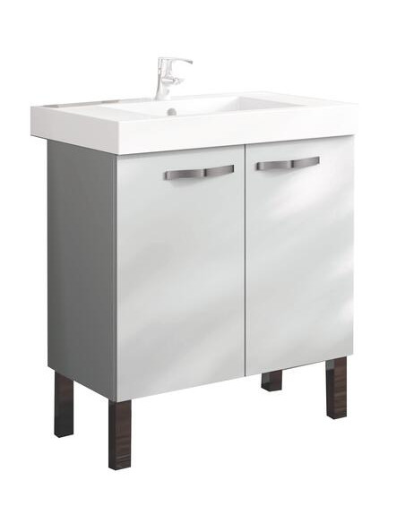Meuble ERGO L70cm 2portes Blanc Brillant 401511319