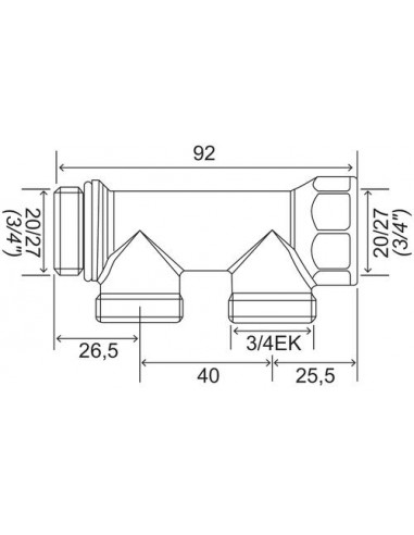 COLLECTEUR LAITON 3/4EK EASY LOCK