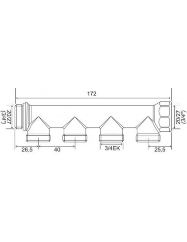 COLLECTEUR LAITON 3/4EK EASY LOCK
