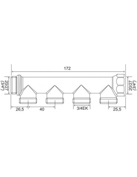 COLLECTEUR LAITON 3/4EK EASY LOCK