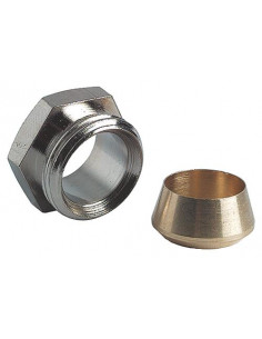 RACCORD BAGUE LAITON POUR RACCORDEMENT SUR TUBE CUIVRE