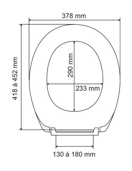 Abattant ROCK polypro fix. rapide métal 501514031