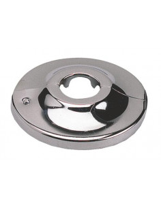 ROSACE PLATE ARTICULEE LAITON CHROME POUR TUBE FER 2