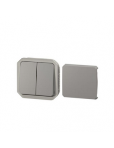 Transformeur étanche réversible pour réaliser 5 fonctions Plexo IP55 IK08 avec enjoliveur finition gris LEGRAND 069506L 2